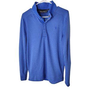 Under Armour Golf Sweater Mens Small Petite Blue Quarter Snap